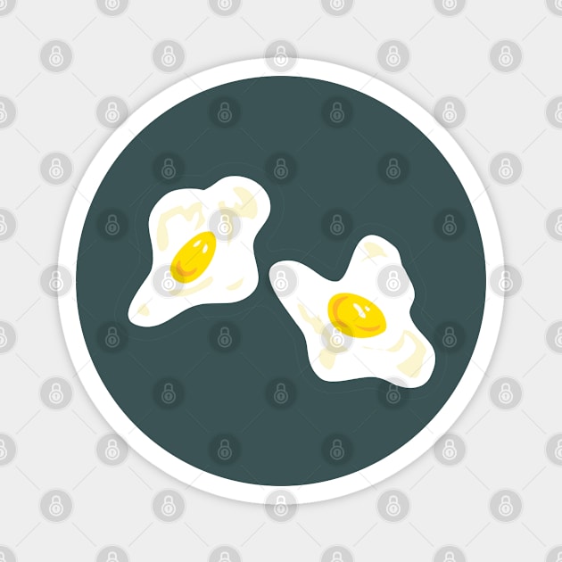 Fried eggs Magnet by Scrabbly Doodles